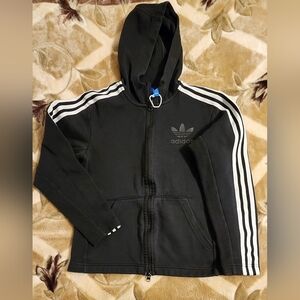 Adidas Retro Vintage Style Ful Zip Two Way Ladies Hoodie Size Small